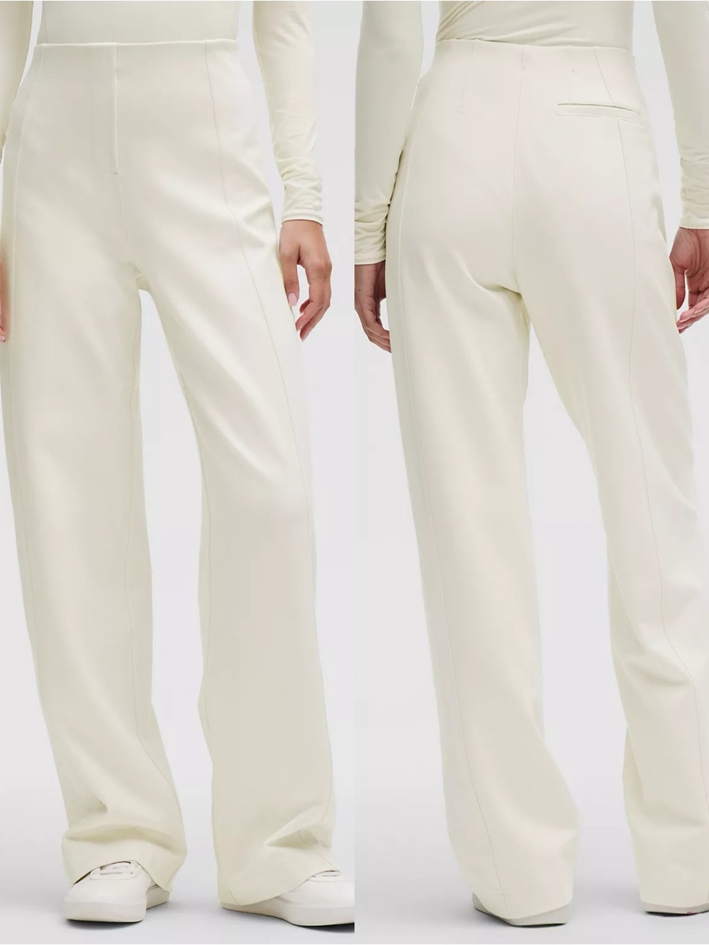 lululemon | Stretch Knit Straight-Leg Pull-On Pant in Bone Small